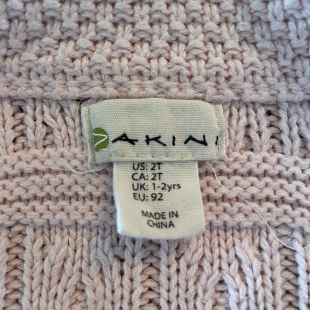 Pink akini sweater size 2T - Picture 2 of 4